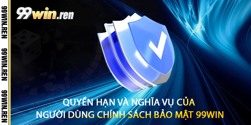 Quyền hạn và nghĩa vụ của người dùng chính sách bảo mật 99win